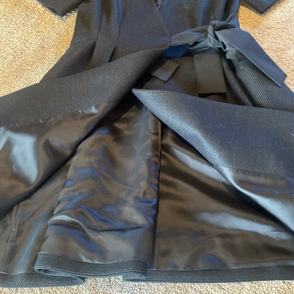 COS Dress Tweed Herringbone Wool Short Sleeve Wrap Dress Size 4 - Picture 7 of 13